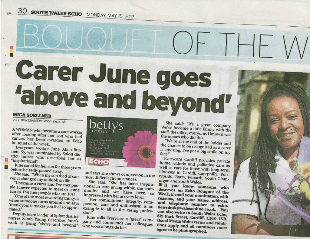 South Wales Echo bouquet of the week.